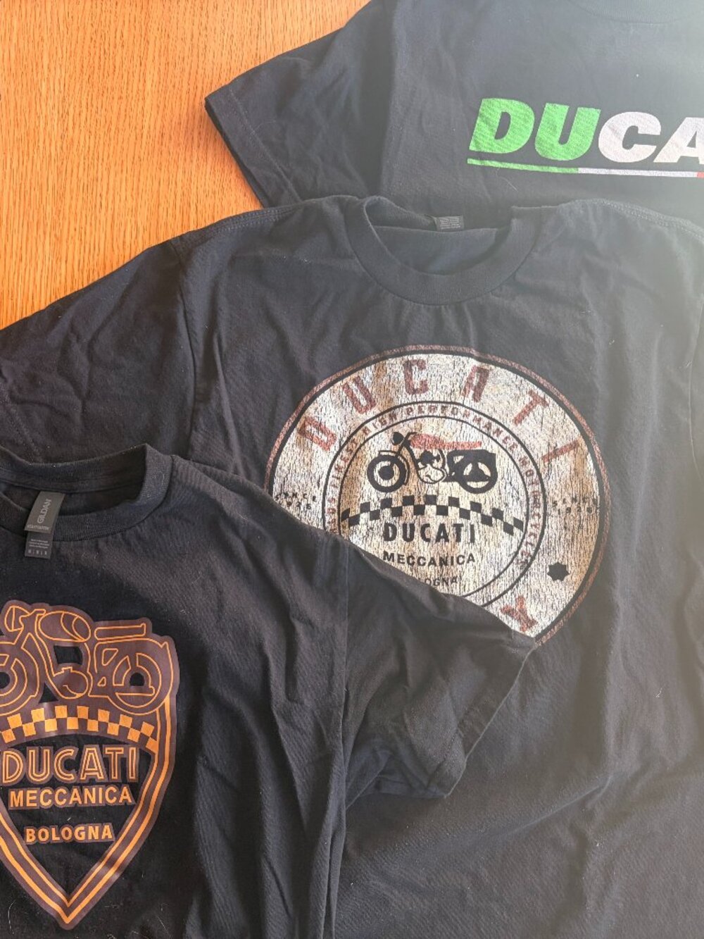 Three Mens Medium Ducati T-Shirts - 100% Cotton